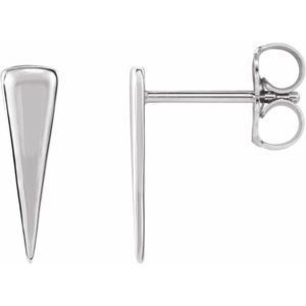 Sterling Silver Triangle Earrings